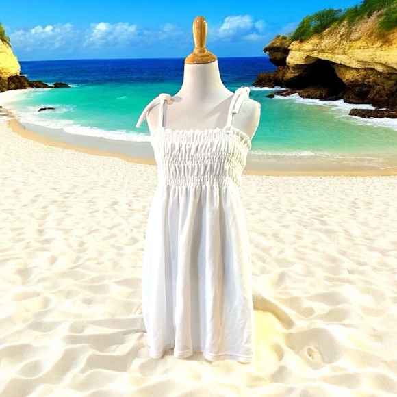 Secret Treasures Dresses & Skirts - VINTAGE SECRET TREASURES FRENCH TERRYCLOTH DRESS COVERUP ARTIC WHT PLUS SIZE 2X